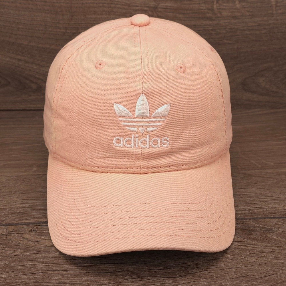 Adidas Baseball Cap‎ Womens Pink Trefoil Logo Adjustable Strapback Hat
